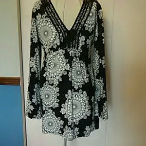 INC International Bead Embroidered Top sz. L